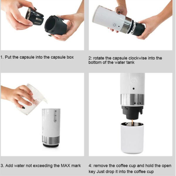 Portable Fully Automatic Coffee Machine Portable Espresso Machine Coffee Maker Coffee Machine Kitchen Gadgets - Image 4