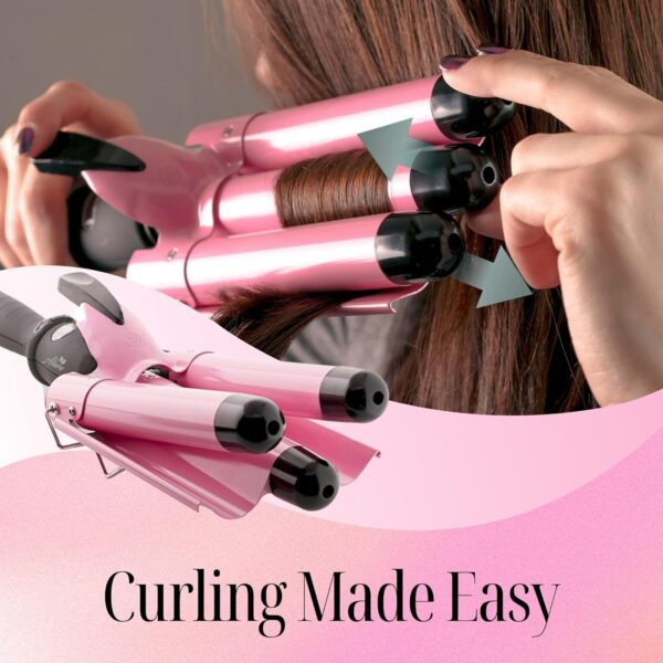 Professional Ceramic Triple Barrel Hair Curler - Image 3