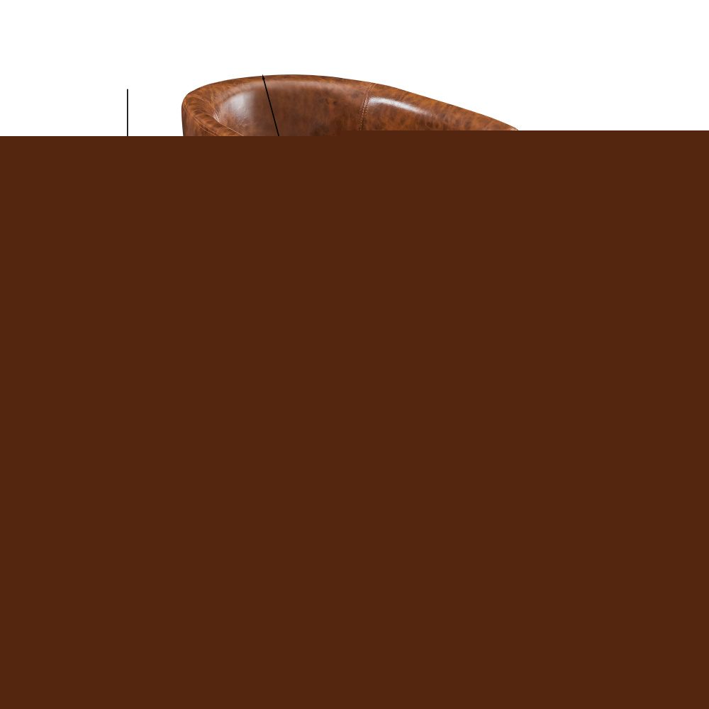 26'' Counter Stools Set of 2, Pu Upholstered Counter Stools with iron Frame, Backrest, Footrest, Arm counter stools for Home Bar, Kitchen Counter, Brown - Image 4