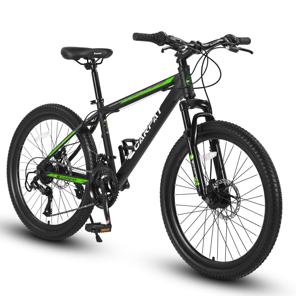 26 Inch Mountain Bike for Adults & Teens – Shimano 21-Speed MTB with Dual Disc Brakes, Full Suspension, High-Carbon Steel Frame – Durable Off-Road Bicycle for Men & Women