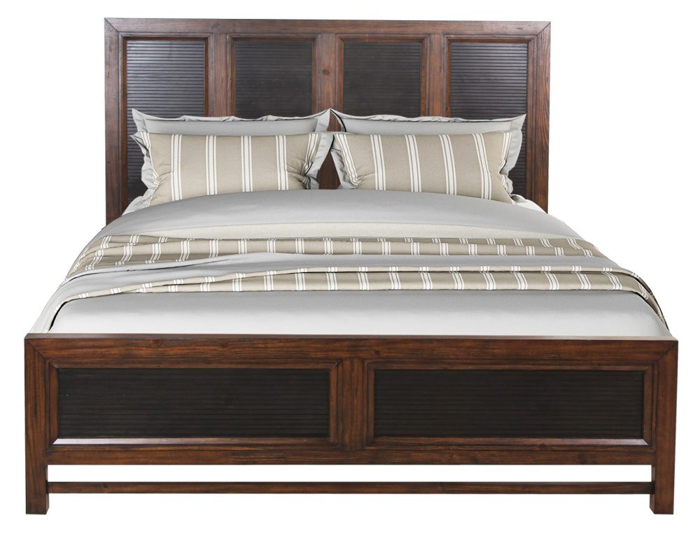 King Size Panel Bed, Two-Tone Finish - Image 2