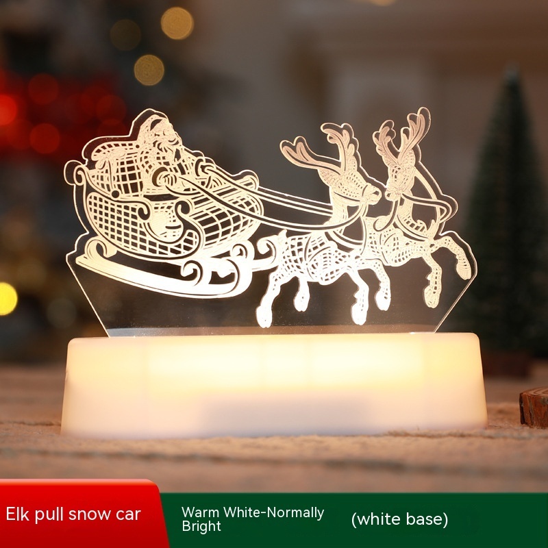 Christmas Decoration 3D Lamp Acrylic LED Night Lights New Year Valentines Day Christmas Kids Gift Christmas Ornaments - Image 2