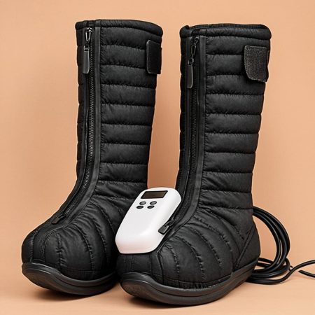 LegEase air compression leg massager boots with handheld controller