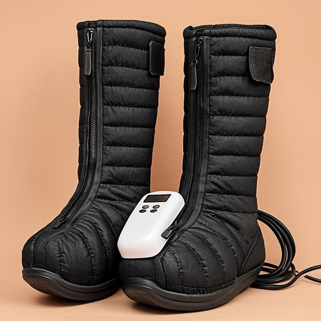 LegEase air compression leg massager boots with handheld controller